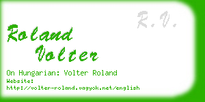 roland volter business card